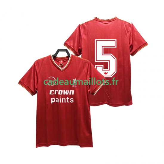 Liverpool Maillot avec flocage 5 Rétro Domicile 1985 1986 ,Homme MC