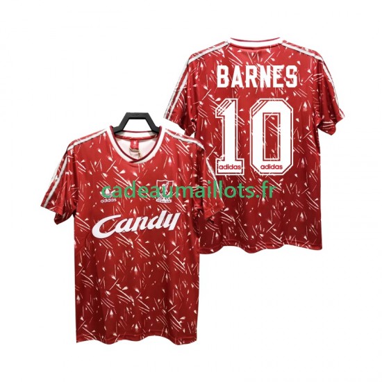 Liverpool Maillot avec flocage BARNES 10 Rétro Domicile 1989 1991 ,Homme MC