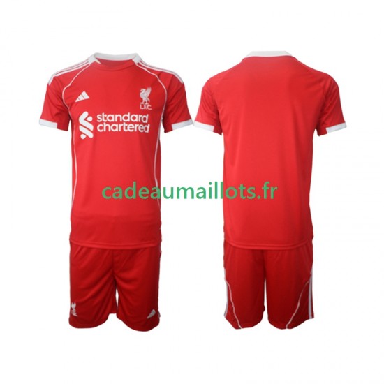 Liverpool Maillot avec flocage Domicile 2025-2026 ,Tenue Enfant MC