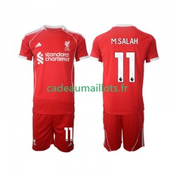 Liverpool Maillot avec flocage Mohamed Salah 11 Domicile 2025-2026 ,Tenue Enfant MC