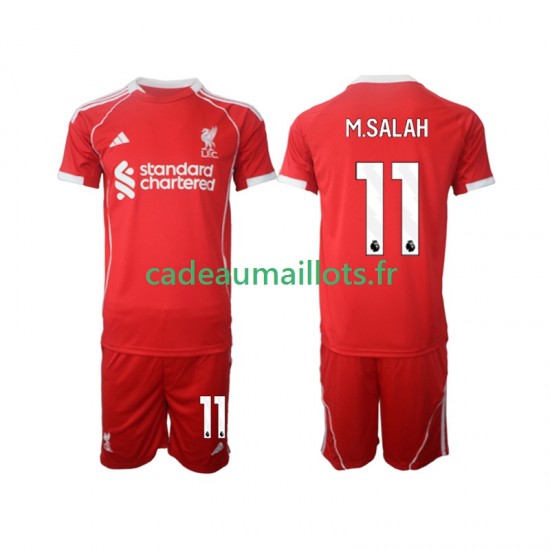 Liverpool Maillot avec flocage Mohamed Salah 11 Domicile 2025-2026 ,Tenue Enfant MC