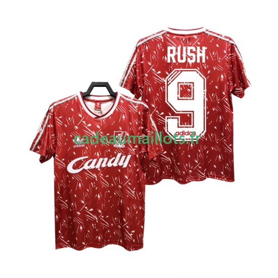 Liverpool Maillot avec flocage Rush 9 Rétro Domicile 1989 1991 ,Homme MC