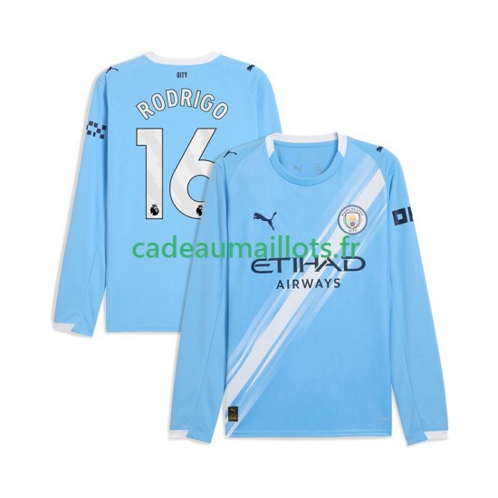 Manchester City Maillot avec flocage Rodrigo Hernandez 16 Domicile 2025-2026 ,Homme ML