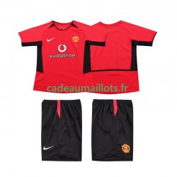Manchester United Maillot avec flocage Rétro Domicile 2010 1999 ,Tenue Enfant MC