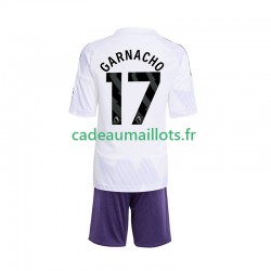 Manchester United Maillot avec flocage Alejandro Garnacho 17 Extérieur 2025-2026 ,Tenue Enfant MC Manchester United Maillot avec flocage Alejandro Garnacho 17 Extérieur 2025-2026 ,Tenue Enfant MC