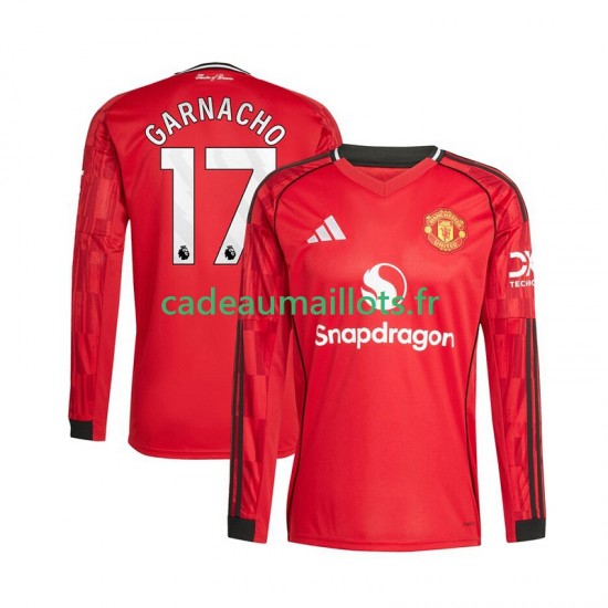 Manchester United Maillot avec flocage Alejandro Garnacho 17 Domicile 2025-2026 ,Homme ML