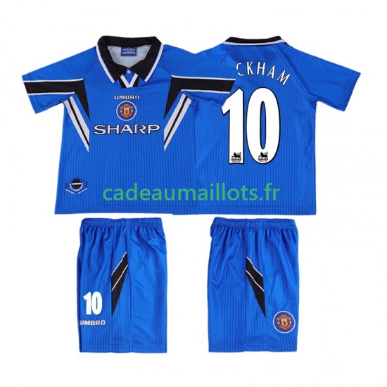 Manchester United Maillot avec flocage BECKHAM 10 Rétro 3ème 1996 1988 ,Tenue Enfant MC