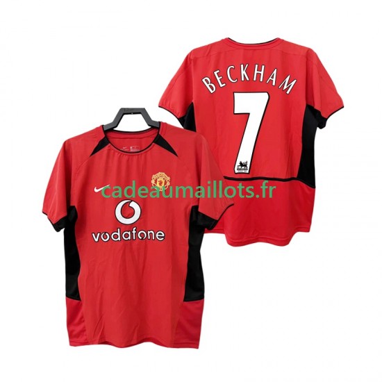 Manchester United Maillot avec flocage BECKHAM 7 Rétro Domicile 2010 1999 ,Homme MC