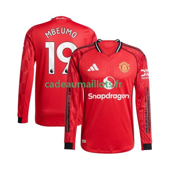 Manchester United Maillot avec flocage Bryan Mbeumo 19 Domicile 2025-2026 ,Homme ML