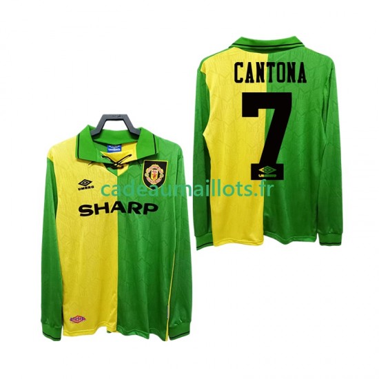 Manchester United Maillot avec flocage CANTONA 7 Rétro Extérieur 1992 1994 ,Homme ML
