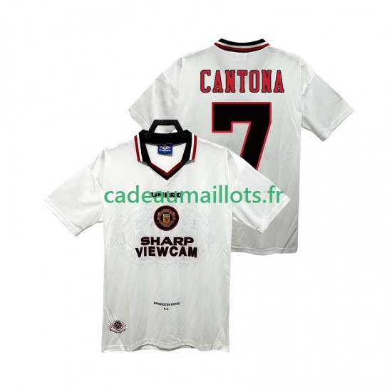 Manchester United Maillot avec flocage CANTONA 7 Rétro Extérieur 1996 2004 ,Homme MC