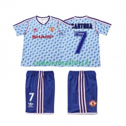 Manchester United Maillot avec flocage CANTONA 7 Rétro Extérieur 1990 1992 ,Tenue Enfant MC