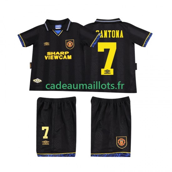 Manchester United Maillot avec flocage CONTONA 7 Rétro Extérieur 1993 1994 ,Tenue Enfant MC