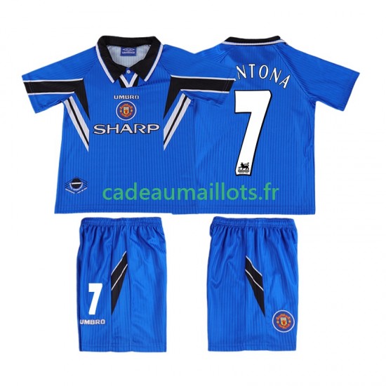 Manchester United Maillot avec flocage CONTONA 7 Rétro 3ème 1996 1988 ,Tenue Enfant MC