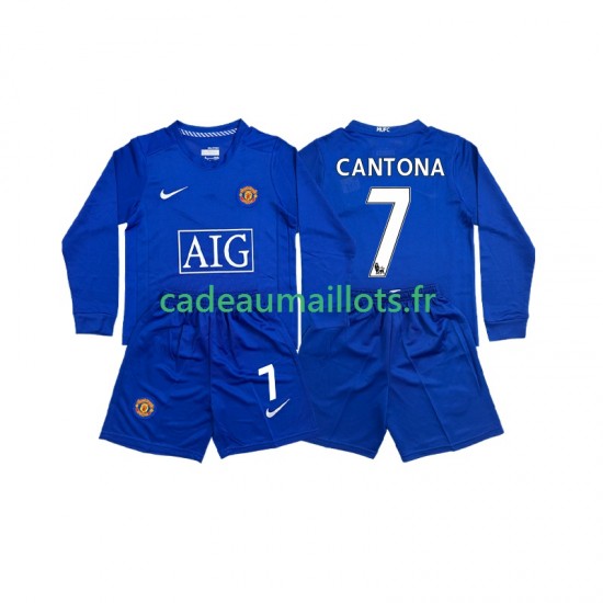 Manchester United Maillot avec flocage CONTONA 7 Rétro 3ème 2008 2009 ,Tenue Enfant ML