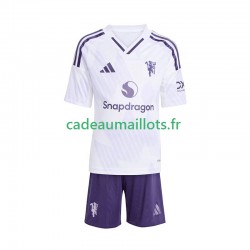 Manchester United Maillot avec flocage Extérieur 2025-2026 ,Tenue Enfant MC