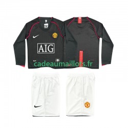 Manchester United Maillot avec flocage Rétro Extérieur 2007 2008 ,Tenue Enfant ML