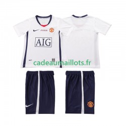 Manchester United Maillot avec flocage Champions League Rétro Extérieur 2008 2009 ,Tenue Enfant MC