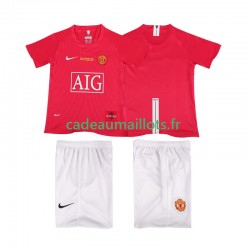 Manchester United Maillot avec flocage Champions League Rétro Domicile 2007 2008 ,Tenue Enfant MC
