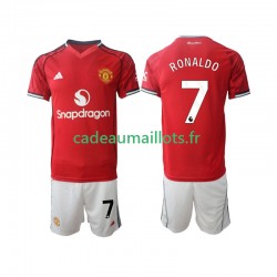 Manchester United Maillot avec flocage Cristiano Ronaldo 7 Domicile 2025-2026 ,Tenue Enfant MC
