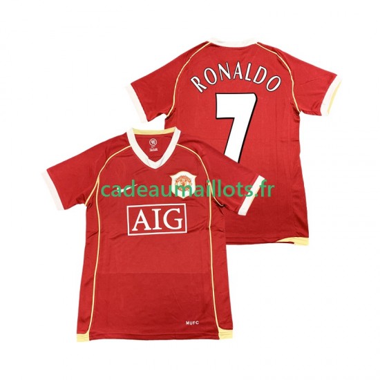 Manchester United Maillot avec flocage Cristiano Ronaldo 7 Rétro Domicile 2006 2007 ,Homme MC