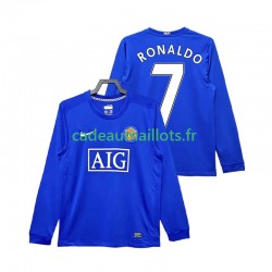 Manchester United Maillot avec flocage Cristiano Ronaldo 7 Rétro 3ème 2008 2009 ,Homme ML