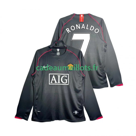 Manchester United Maillot avec flocage Critstiano Ronaldo 7 Rétro Extérieur 2007 2008 ,Homme ML