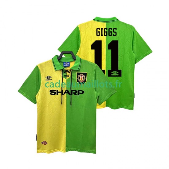 Manchester United Maillot avec flocage GIGGS 11 Rétro Extérieur 1992 1994 ,Homme MC