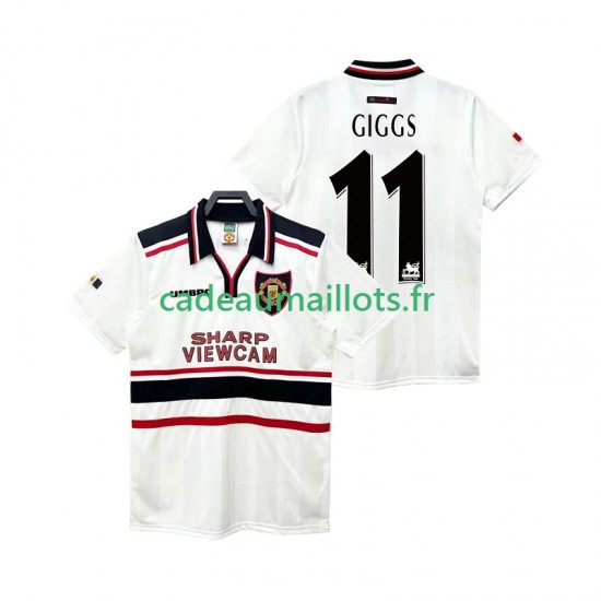 Manchester United Maillot avec flocage GIGGS 11 Rétro Extérieur 1988 2002 ,Homme MC