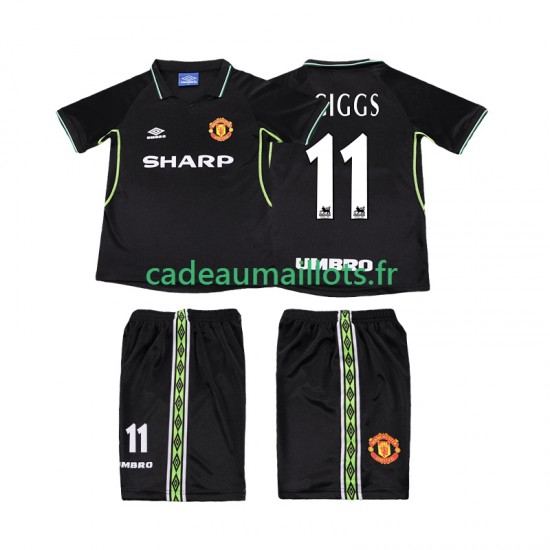 Manchester United Maillot avec flocage GIGGS 11 Rétro 3ème 1988 2002 ,Tenue Enfant MC