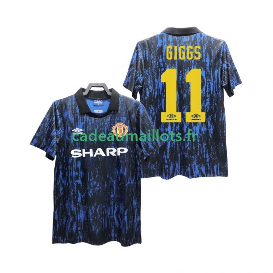 Manchester United Maillot avec flocage GIGGS 11 Rétro Domicile 1993 ,Homme MC
