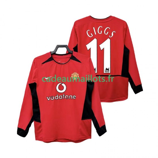 Manchester United Maillot avec flocage GIGGS 11 Rétro Domicile 2010 1999 ,Homme ML