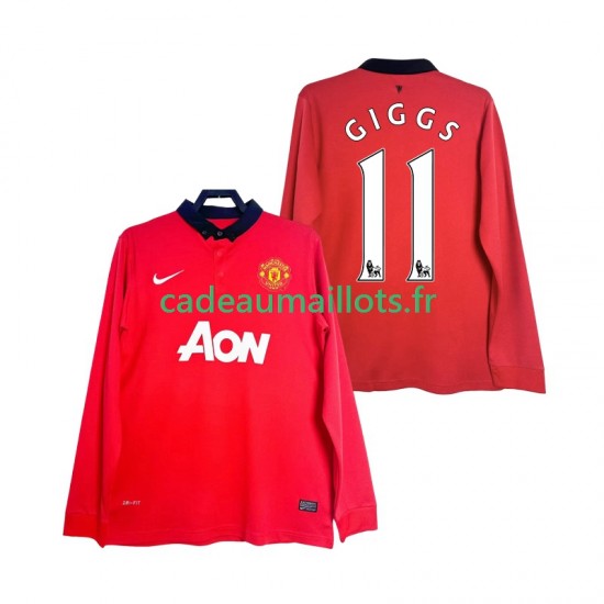 Manchester United Maillot avec flocage GIGGS 11 Rétro Domicile 2013 2014 ,Homme ML Manchester United Maillot avec flocage GIGGS 11 Rétro Domicile 2013 2014 ,Homme ML