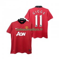 Manchester United Maillot avec flocage GIGGS 11 Rétro Domicile 2013 2014 ,Homme MC
