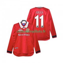Manchester United Maillot avec flocage Giggs 11 Rétro Domicile 2002 2022 ,Homme ML