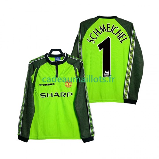 Manchester United Maillot avec flocage SCHMEICHEL 1 Gardien Rétro Domicile 1988 2022 ,Homme ML