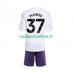 Manchester United Maillot avec flocage Kobbie Mainoo 37 Extérieur 2025-2026 ,Tenue Enfant MC