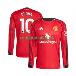 Manchester United Maillot avec flocage Matheus Cunha 10 Domicile 2025-2026 ,Homme ML Manchester United Maillot avec flocage Matheus Cunha 10 Domicile 2025-2026 ,Homme ML