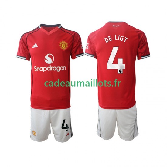 Manchester United Maillot avec flocage Matthijs de Ligt 4 Domicile 2025-2026 ,Tenue Enfant MC Manchester United Maillot avec flocage Matthijs de Ligt 4 Domicile 2025-2026 ,Tenue Enfant MC