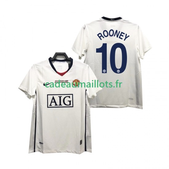 Manchester United Maillot avec flocage ROONEY 10 Champions League Rétro Extérieur 2008 2009 ,Homme MC Manchester United Maillot avec flocage ROONEY 10 Champions League Rétro Extérieur 2008 2009 ,Homme MC