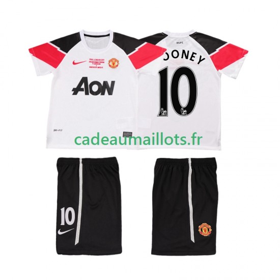 Manchester United Maillot avec flocage ROONEY 10 Champions League Rétro 3ème 2011 2012 ,Tenue Enfant MC