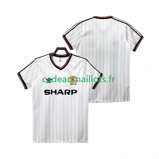 Manchester United Maillot avec flocage Rétro Extérieur 1983 1984 ,Homme MC
