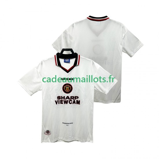 Manchester United Maillot avec flocage Rétro Extérieur 1996 2004 ,Homme MC