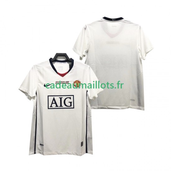 Manchester United Maillot avec flocage Champions League Rétro Extérieur 2008 2009 ,Homme MC
