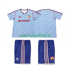 Manchester United Maillot avec flocage Rétro Extérieur 1990 1992 ,Tenue Enfant MC