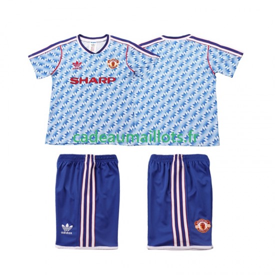 Manchester United Maillot avec flocage Rétro Extérieur 1990 1992 ,Tenue Enfant MC