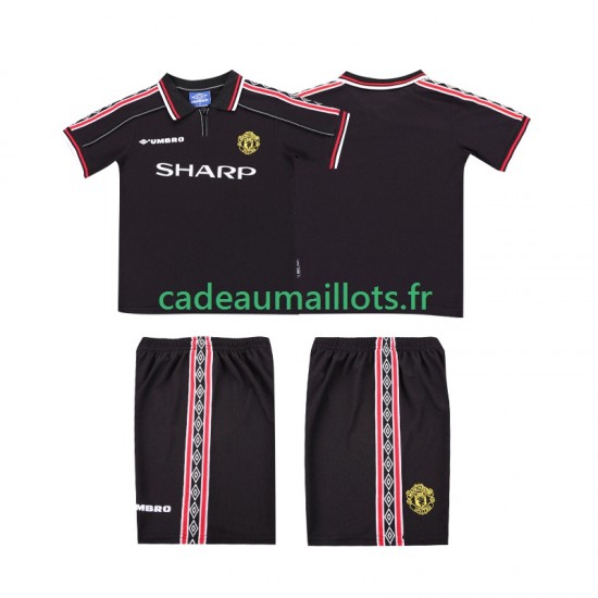 Manchester United Maillot avec flocage Rétro Extérieur 1988 2002 ,Tenue Enfant MC