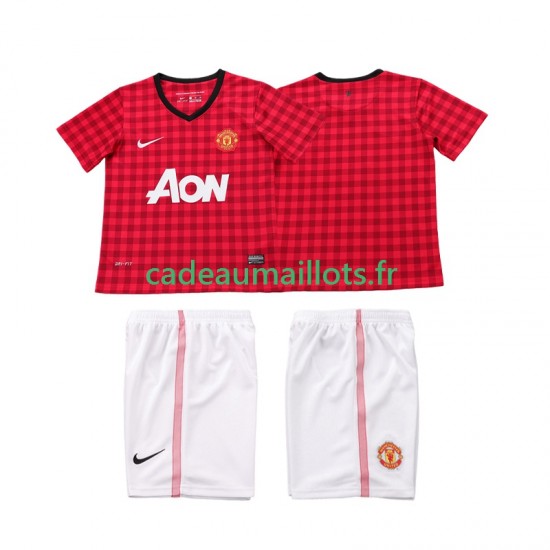 Manchester United Maillot avec flocage Rétro Domicile 2012 2013 ,Tenue Enfant MC