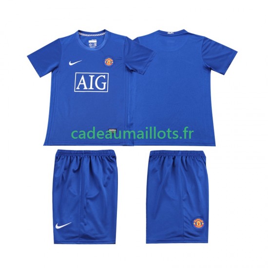 Manchester United Maillot avec flocage Rétro 3ème 2008 2009 ,Tenue Enfant MC