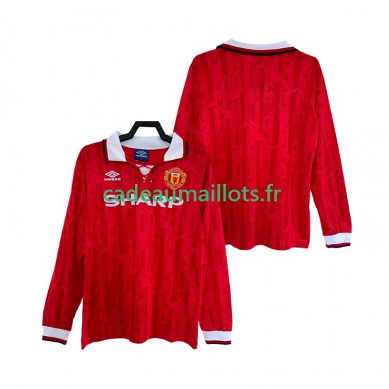 Manchester United Maillot avec flocage Rétro Domicile 1992 1994 ,Homme ML